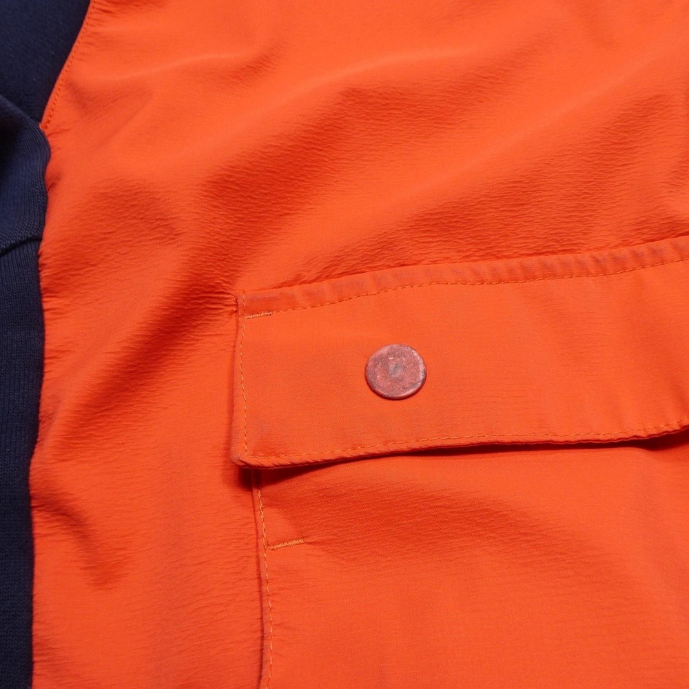 Nike SB Hoodie Mens Large Orange Navy Pullover Anorak Skateboarding Colorblock - Picture 6 of 14